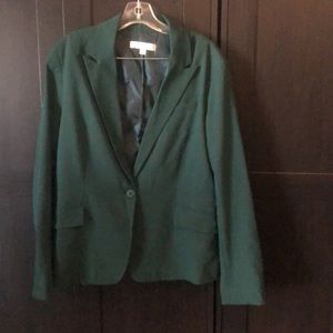 One Button Jacket (Hunter Green)